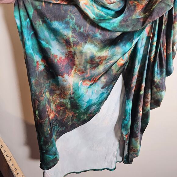 Pretty Little Thing Sexy Satin Strappy Midi Dress Sz 8 - Picture 7 of 14